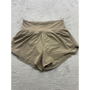 DSG Stride High Rise Knit Waistband Built in Brief Weathered Tan Shorts Size S